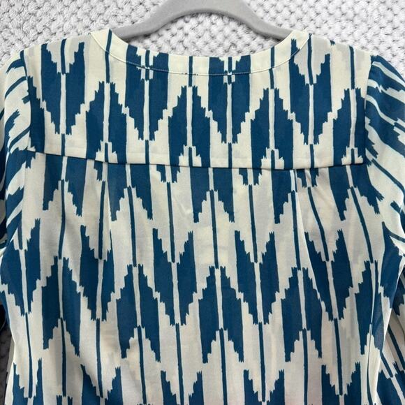 Maeve Top 2 Green Arrow Print Western Rohana V-Neck Long Sleeve Lightweight - Picture 8 of 13